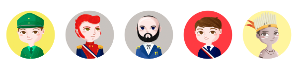 Algunos personajes de Cívicamente